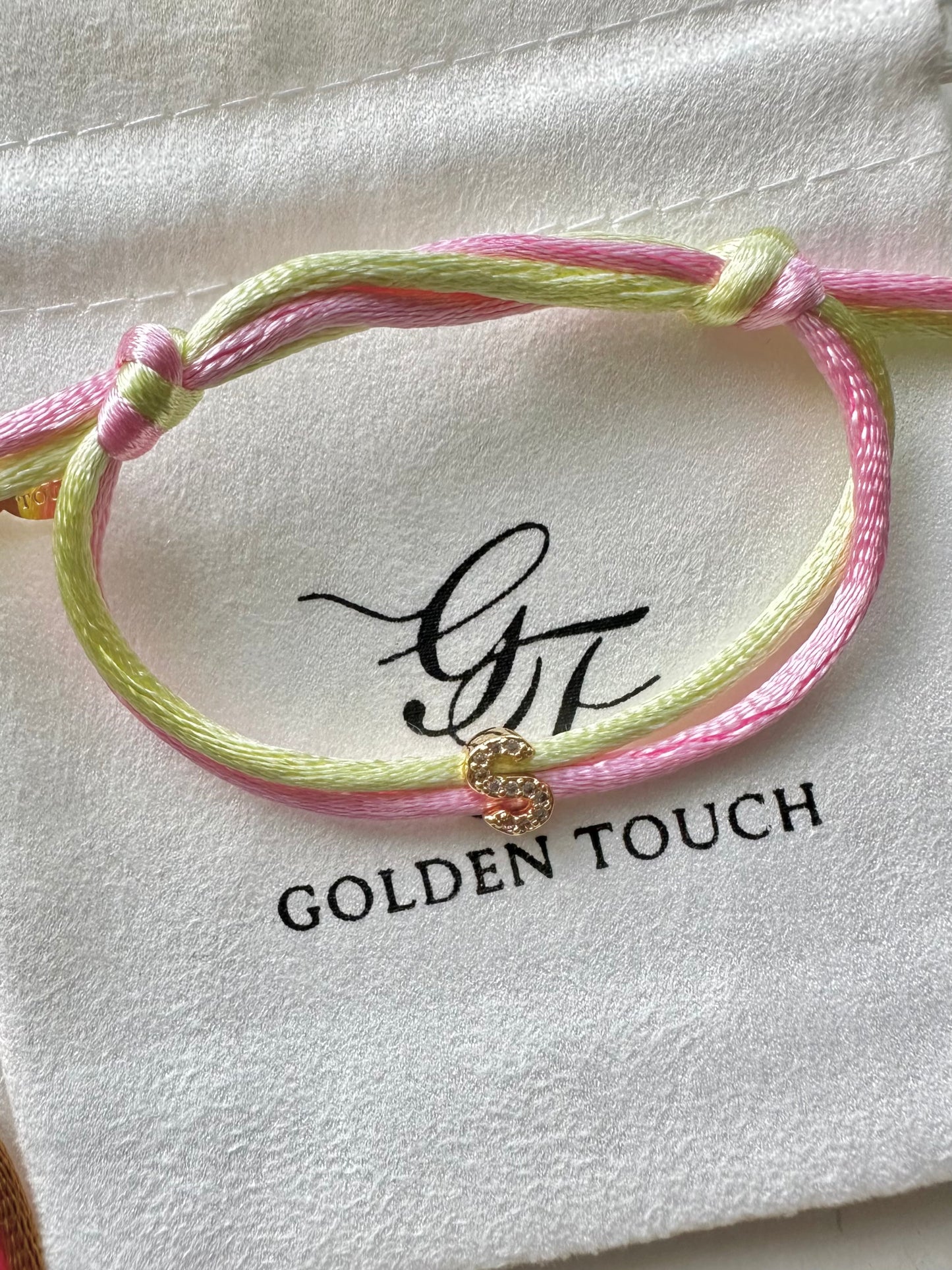Seaside Letter Satin Bracelet