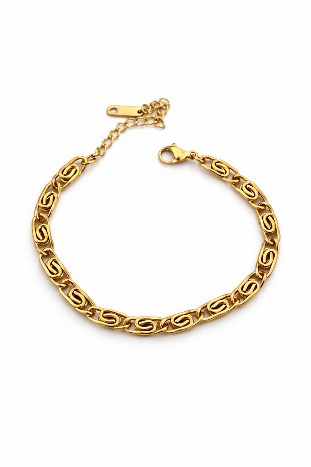 Dubai Swirl Gold Chain Bracelet