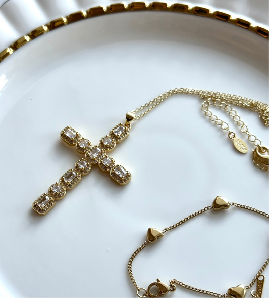 Radiant Cross Necklace