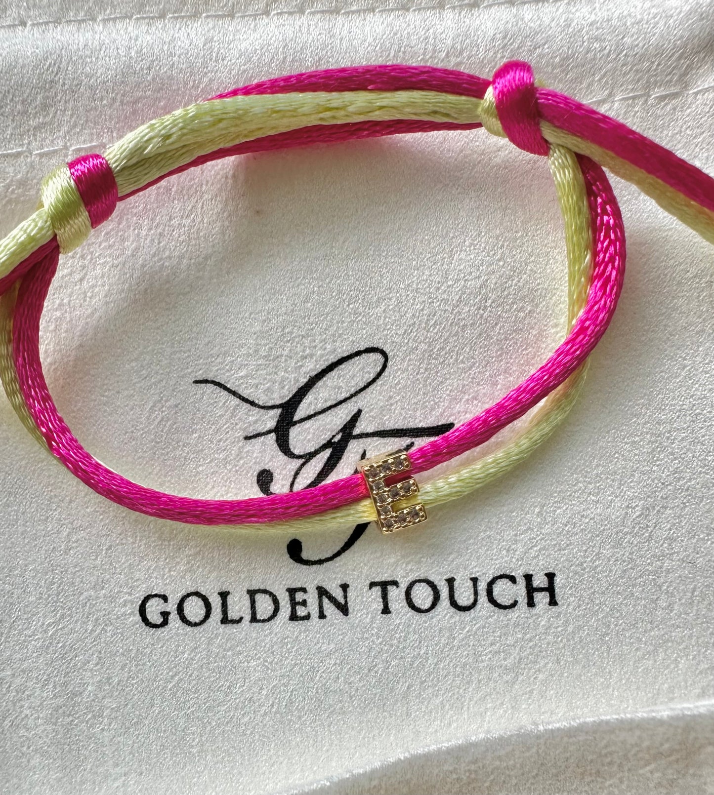 Seaside Letter Satin Bracelet
