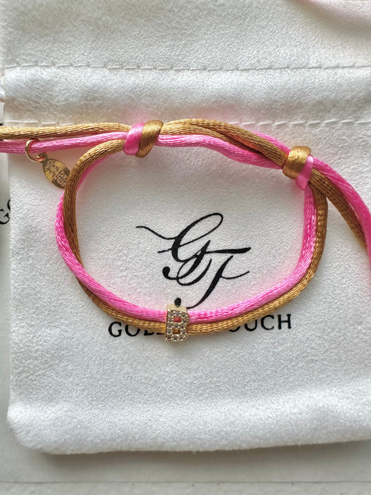 Seaside Letter Satin Bracelet