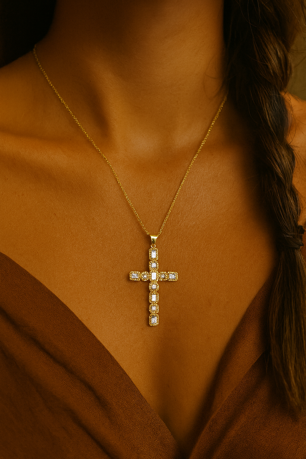 Radiant Cross Necklace