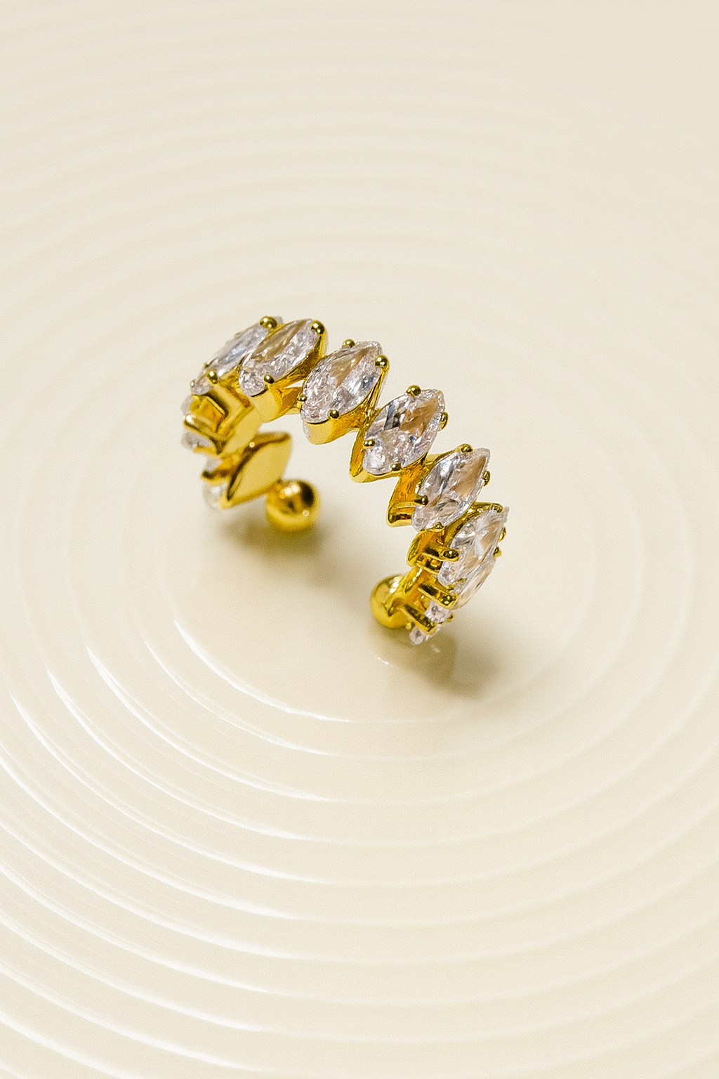 Golden Marquise Sparkle Ring