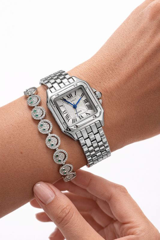 Silver Smiley Bracelet