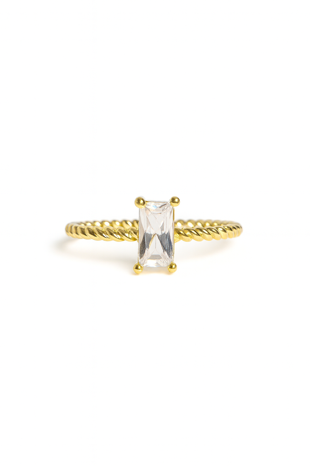 Minimal Spark Solitaire Ring