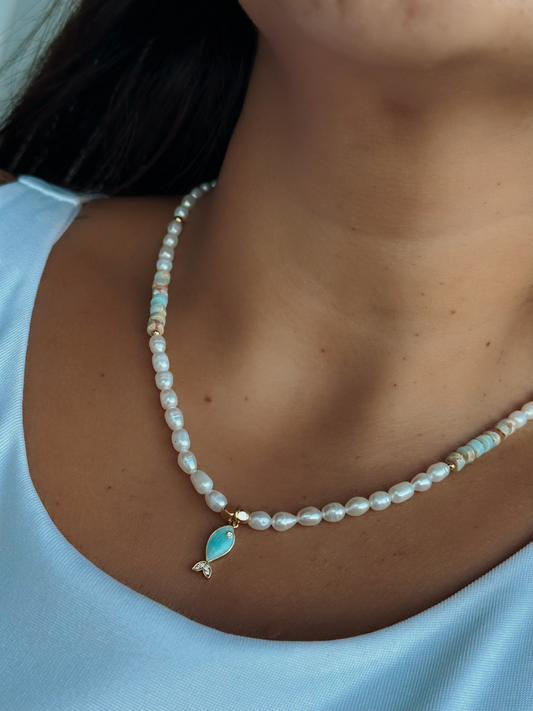Sea Whisper Fresh Water Pearls Necklace