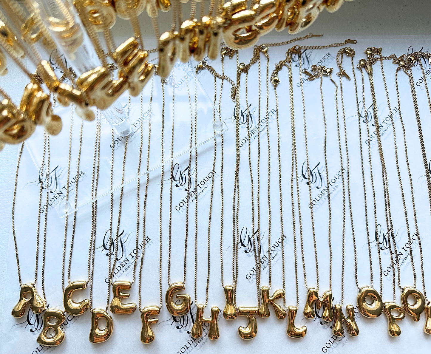 Bubble Initial Necklace