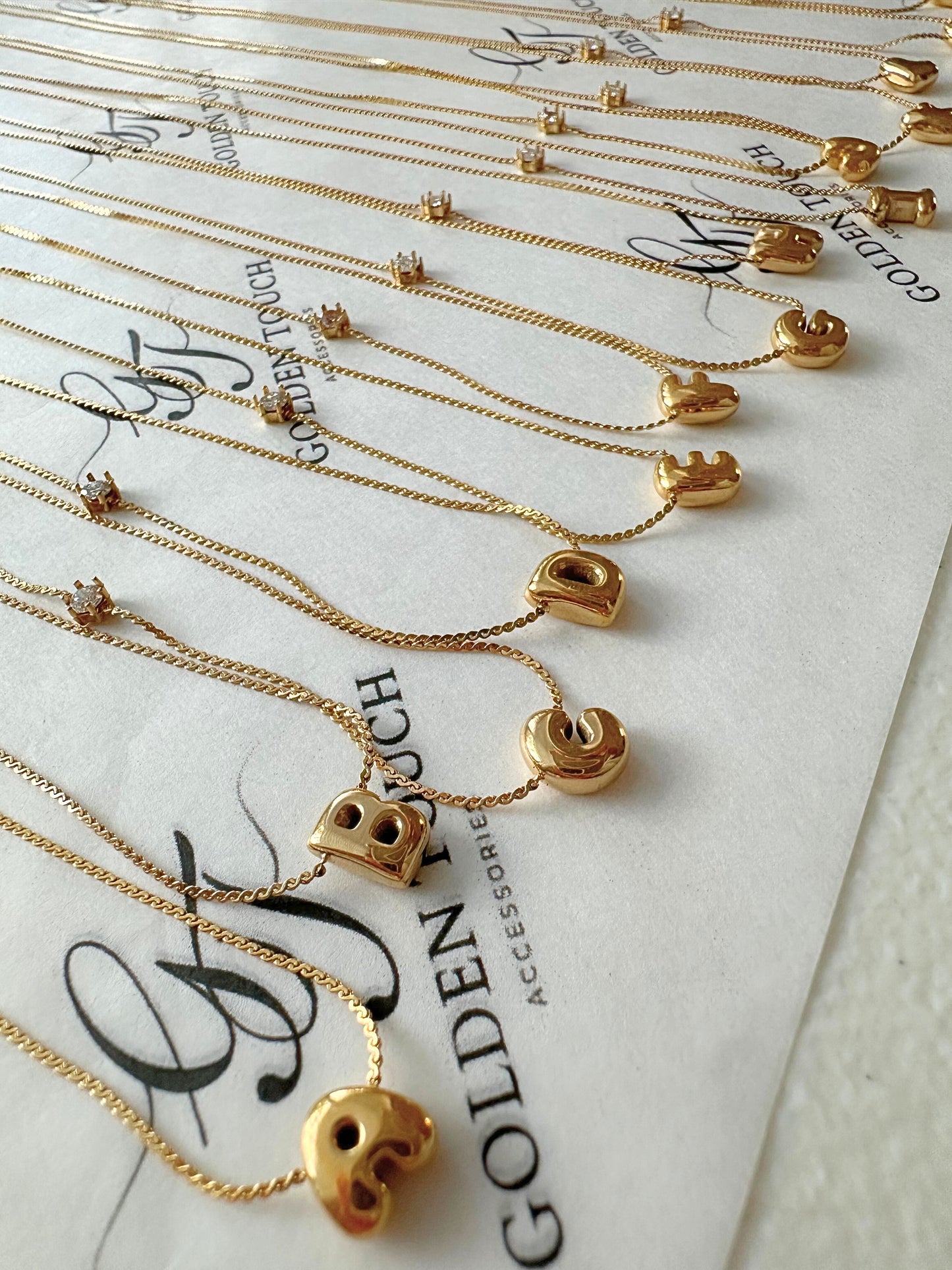 Mini Bubble Letter Necklace