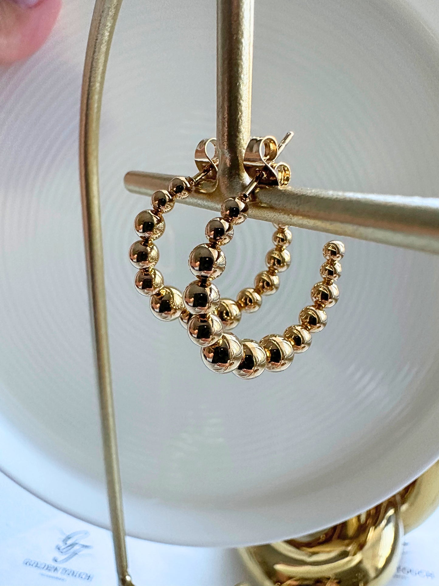 Jennifer Mini Beaded Hoops