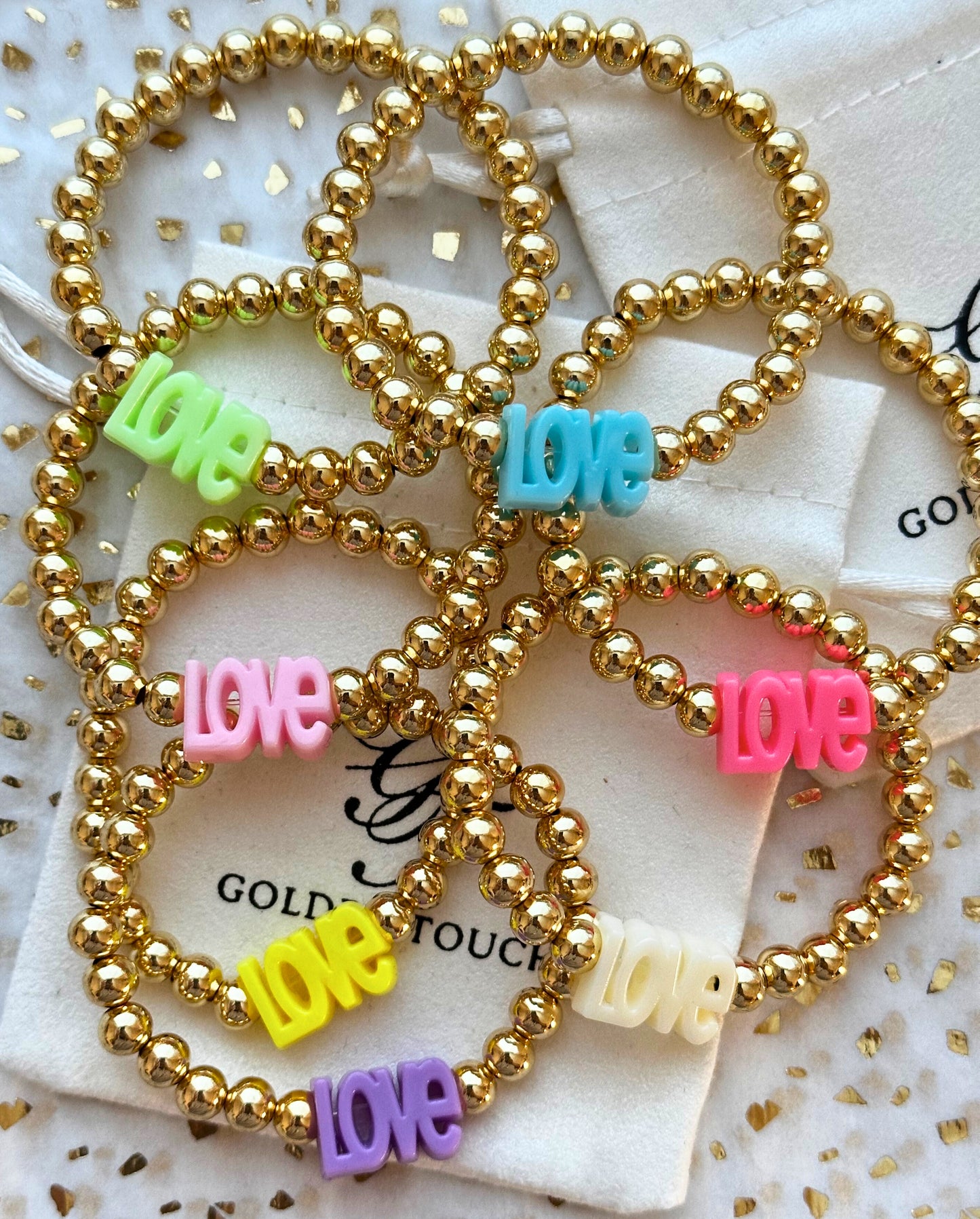 Kids Beaded LOVE Bracelet