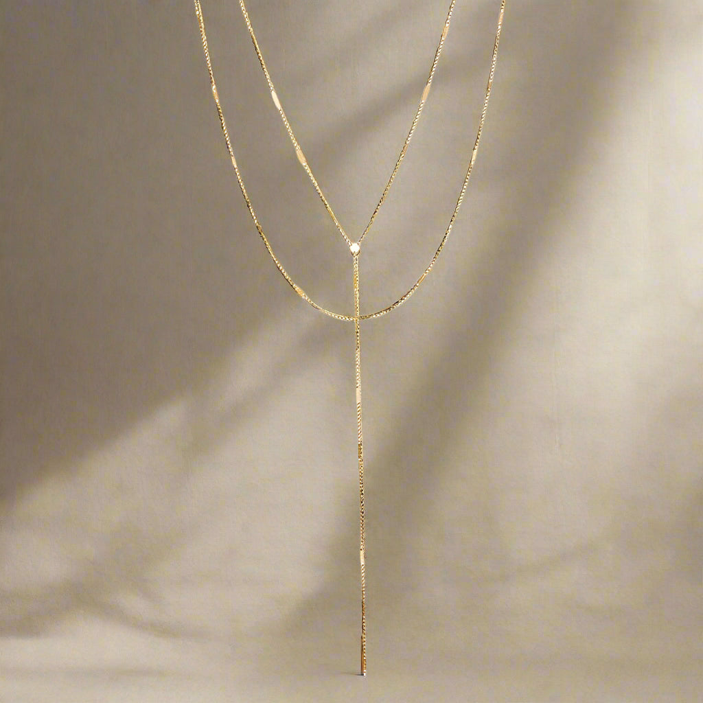 Modern Grace Lariat Necklace