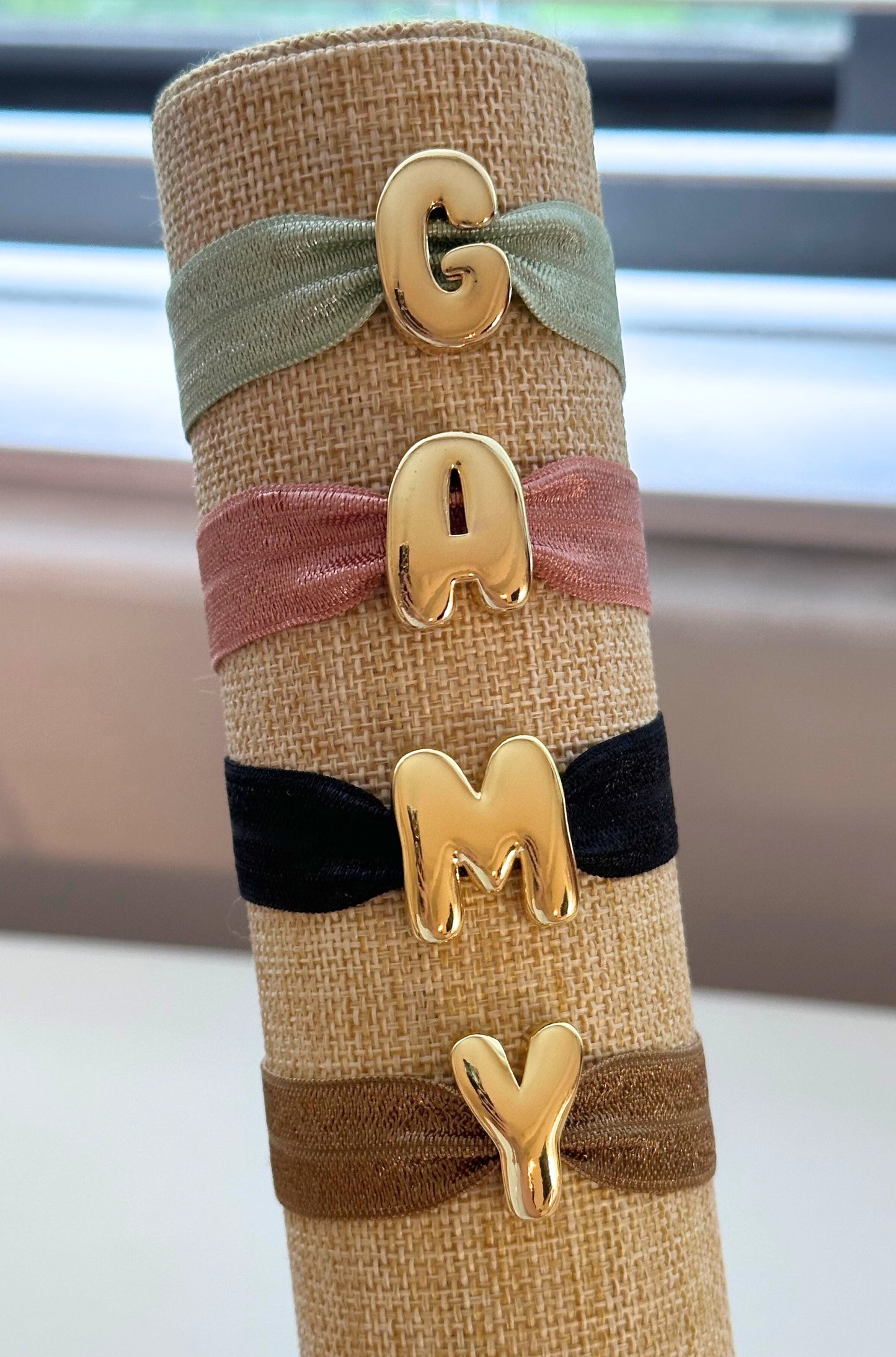 Personalized Initial Elastic Bracelet - Adjustable