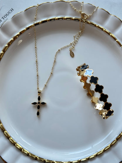 Noir Cross Necklace