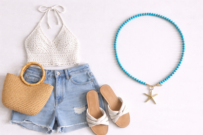 Coastal Luxe Star Necklace Collection - Various Color Options