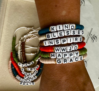 Golden Wordplay Bracelets