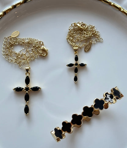 Noir Cross Necklace