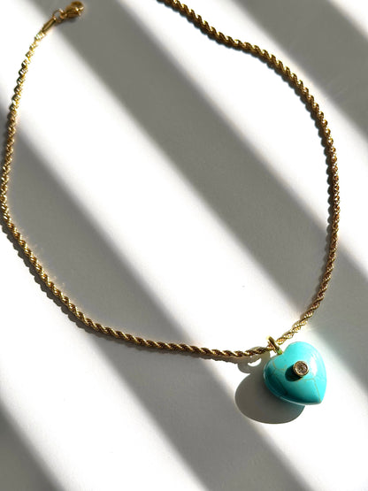 Amor Puro | Gemstone Heart Necklace