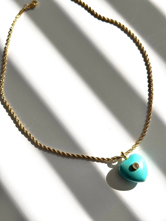 Amor Puro | Gemstone Heart Necklace
