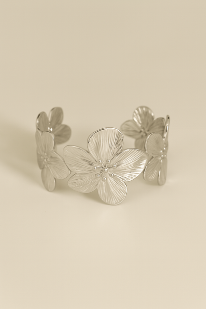 Open Flower Cuff Bracelet