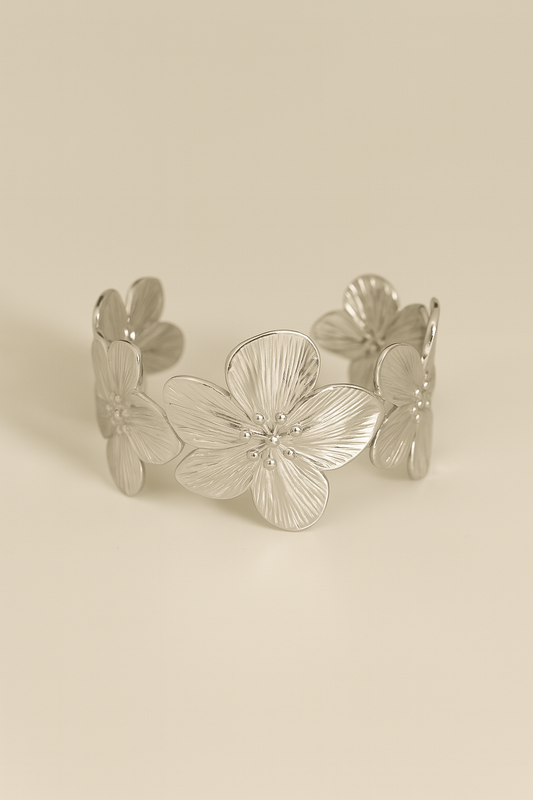 Open Flower Cuff Bracelet