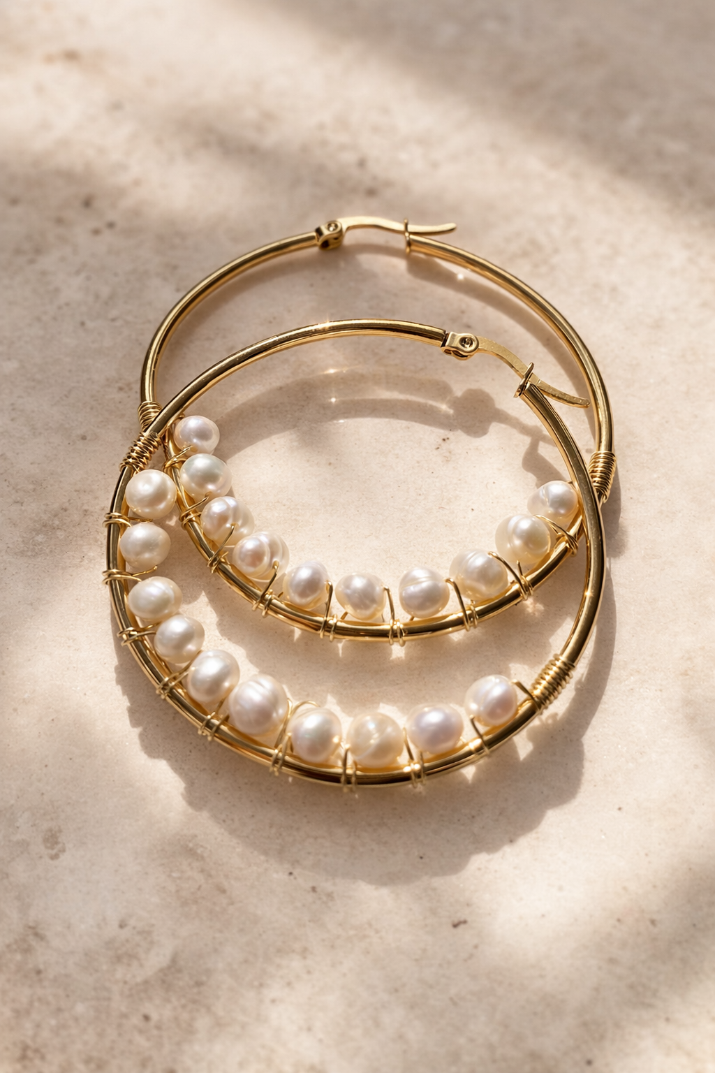 Portofino Pearl Hoops