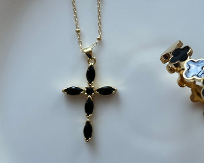 Noir Cross Necklace