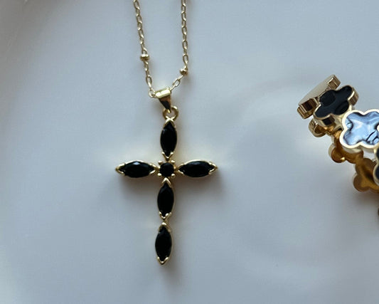Noir Cross Necklace