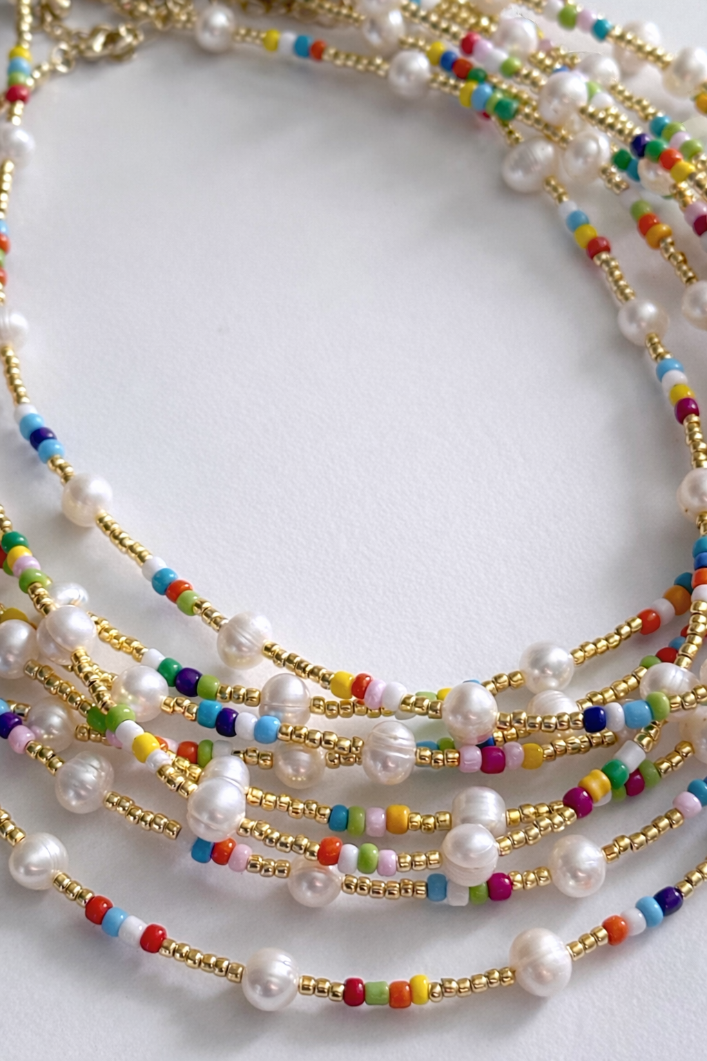 Golden Confetti Pearl Necklace