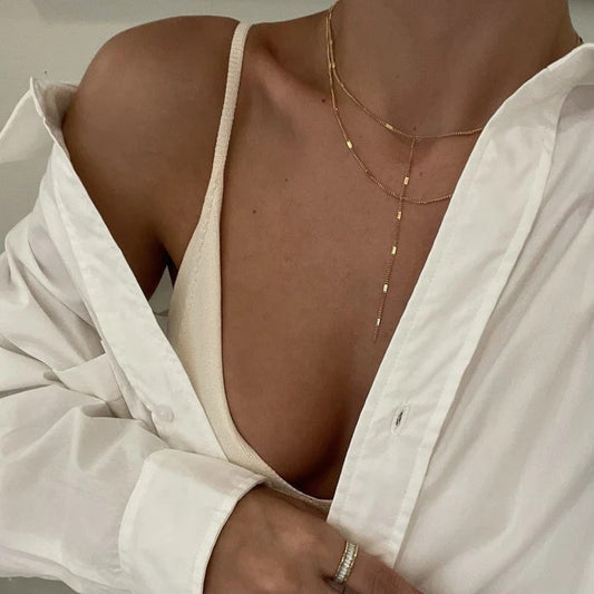 Modern Grace Lariat Necklace