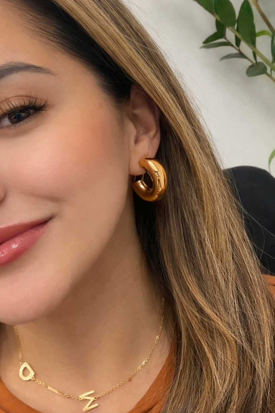 Bold Polished Gold Dome Hoops