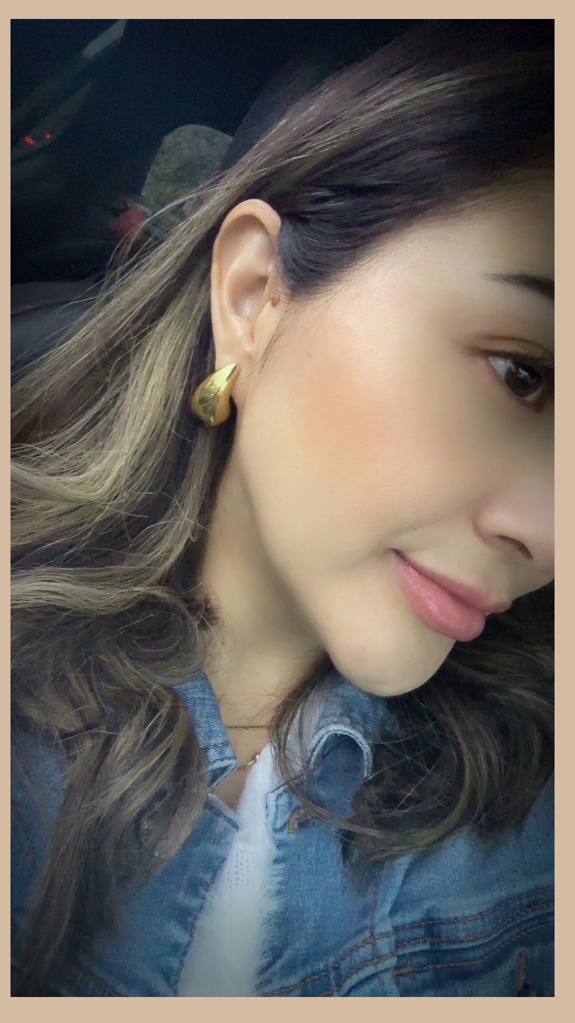 Gold TearDrop Studs