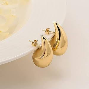 Gold TearDrop Studs