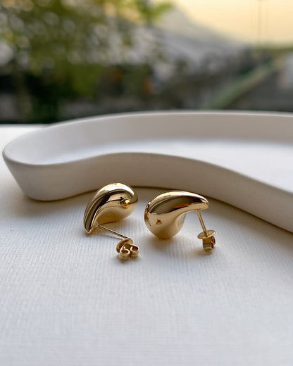 Gold TearDrop Studs