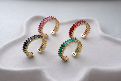 Modern Baguette Cuff Ring