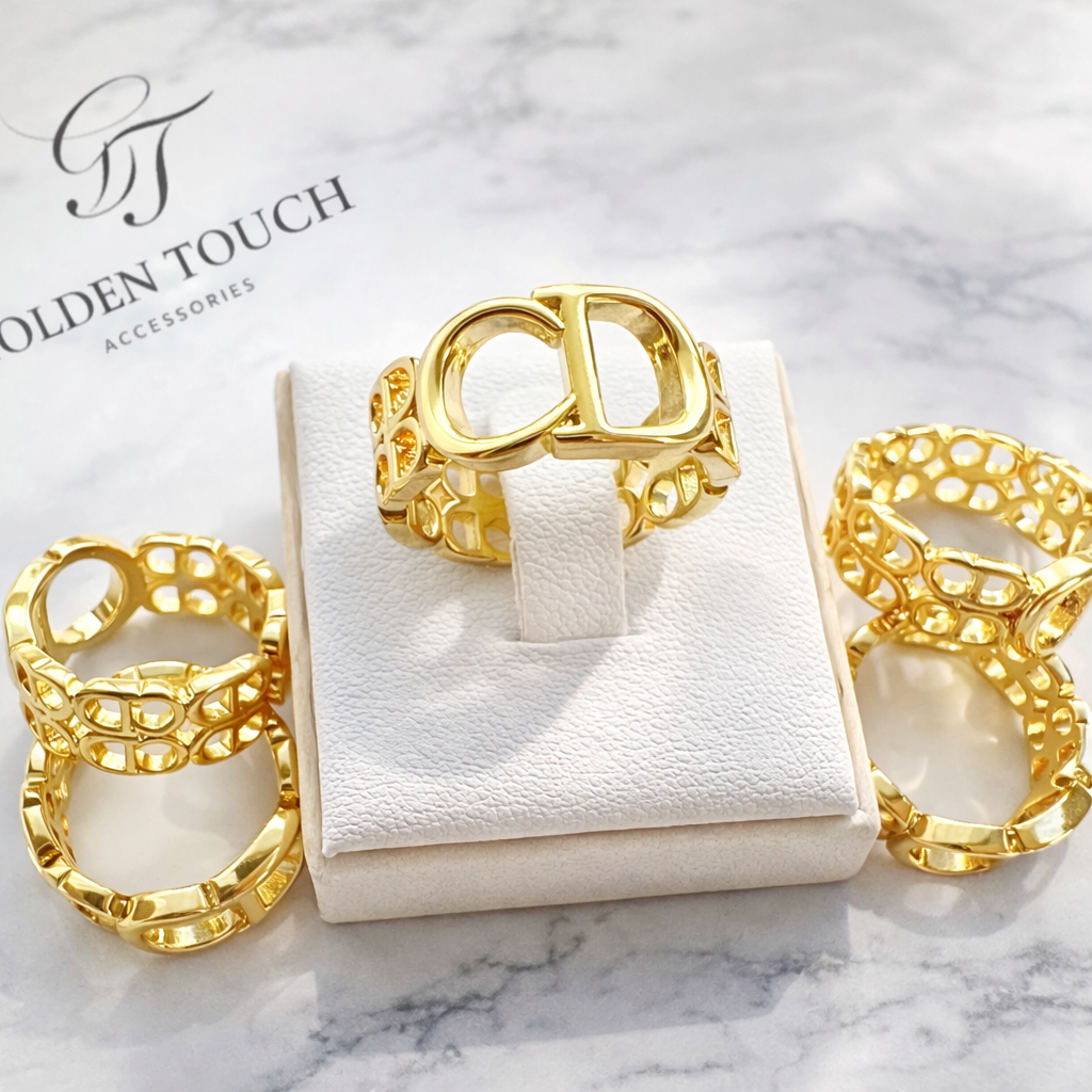 Contemporary Link Ring – Bold Band