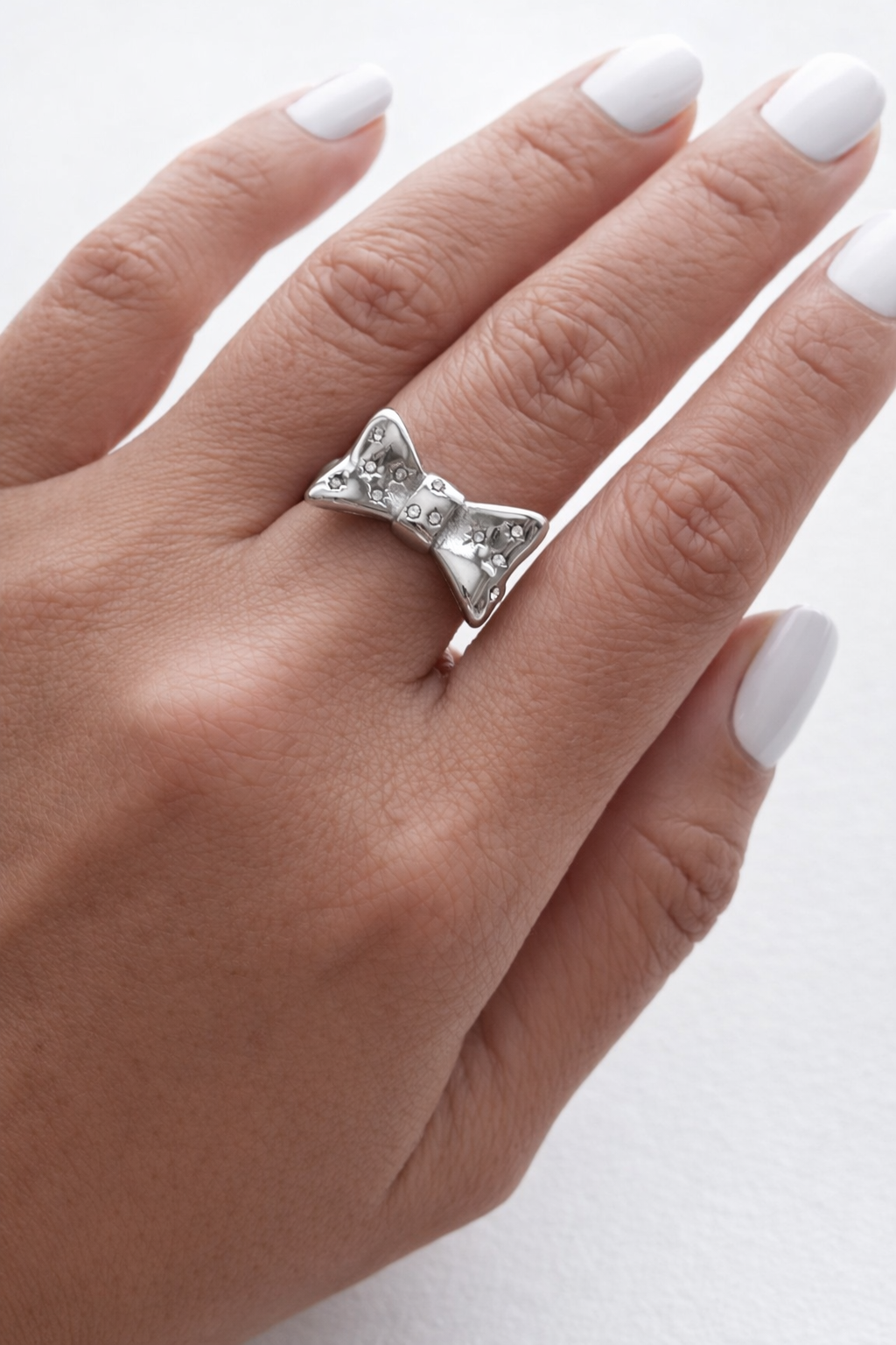 Dainty Bow CZ Ring – Minimal Everyday Sparkle