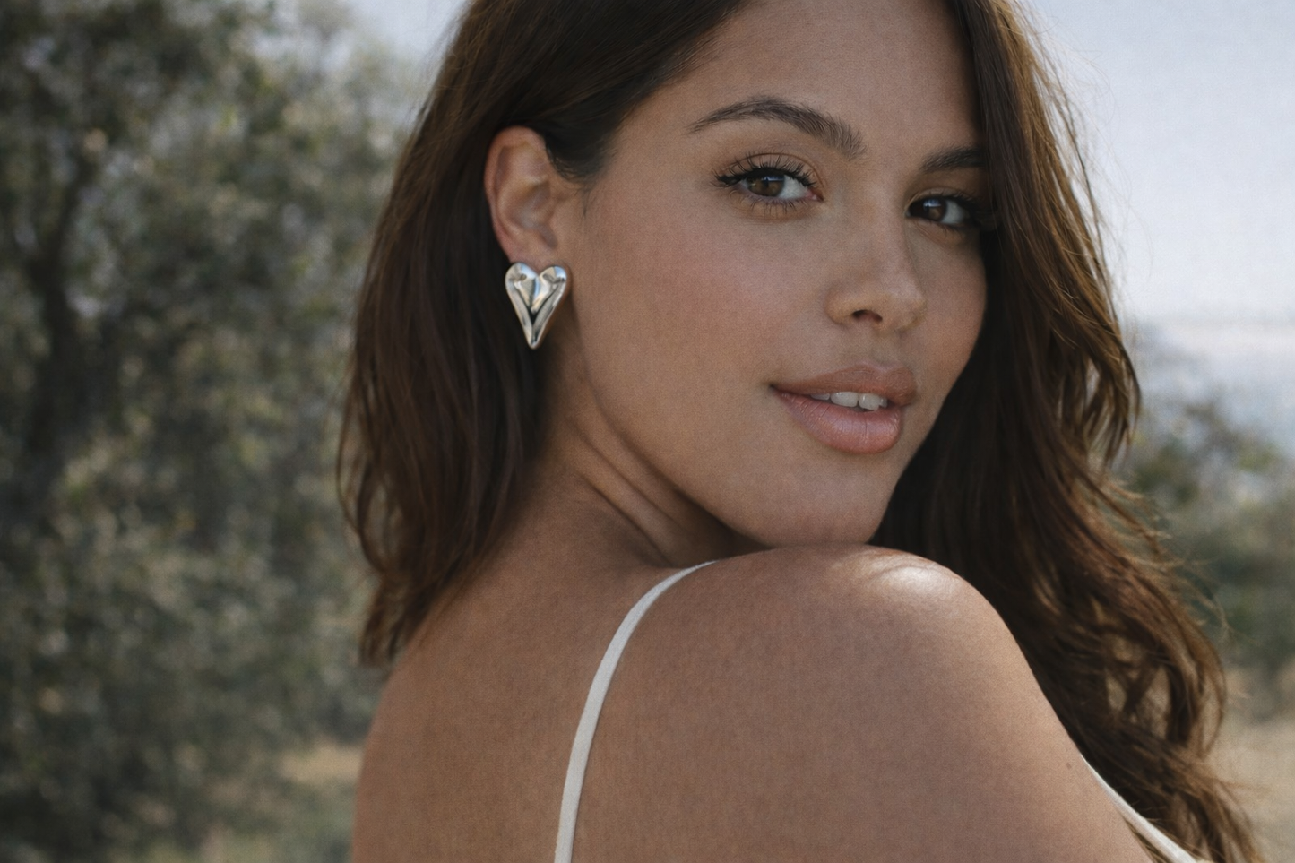 Molten Heart Stud Earrings
