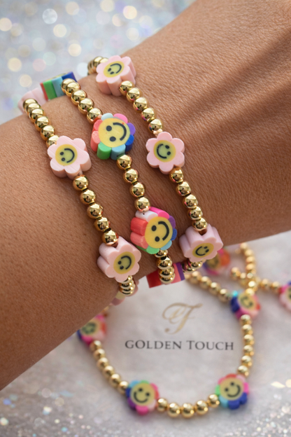 Little Smiles Gold Beaded Bracelet