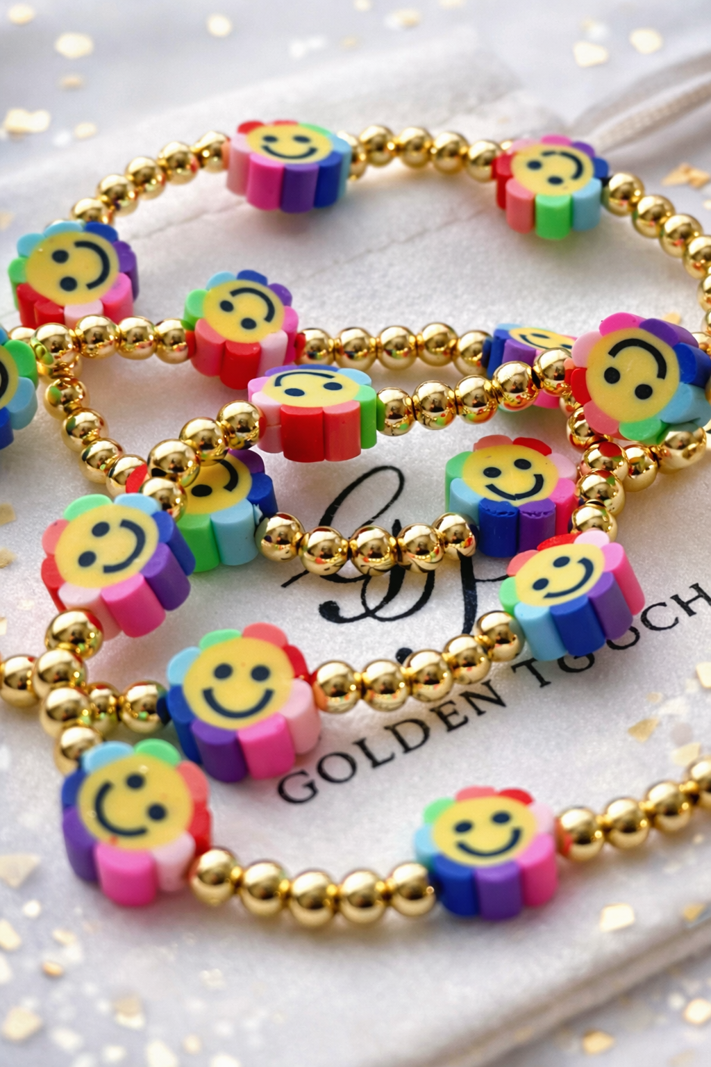 Little Smiles Gold Beaded Bracelet