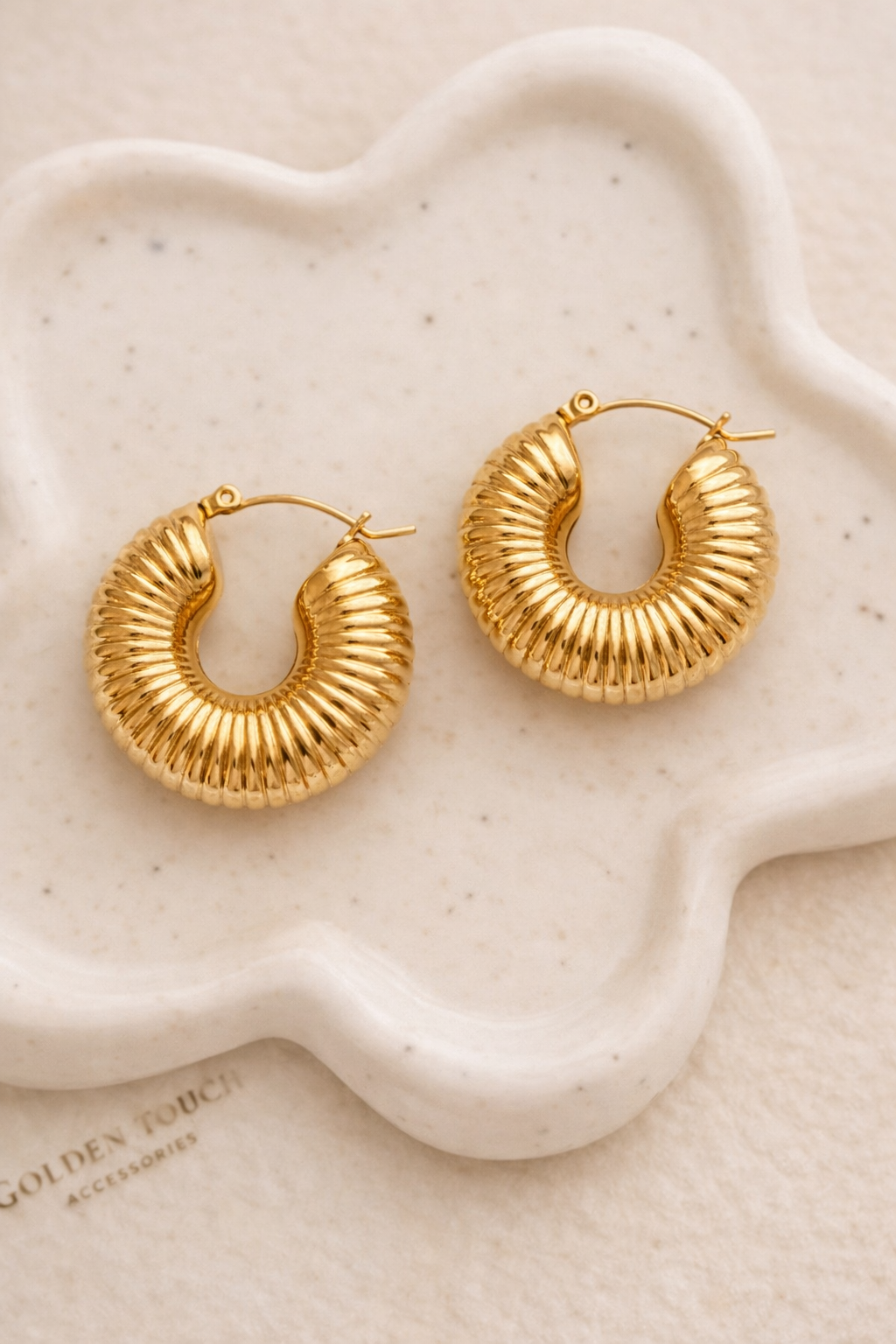 Golden Ridge Hoop Earrings