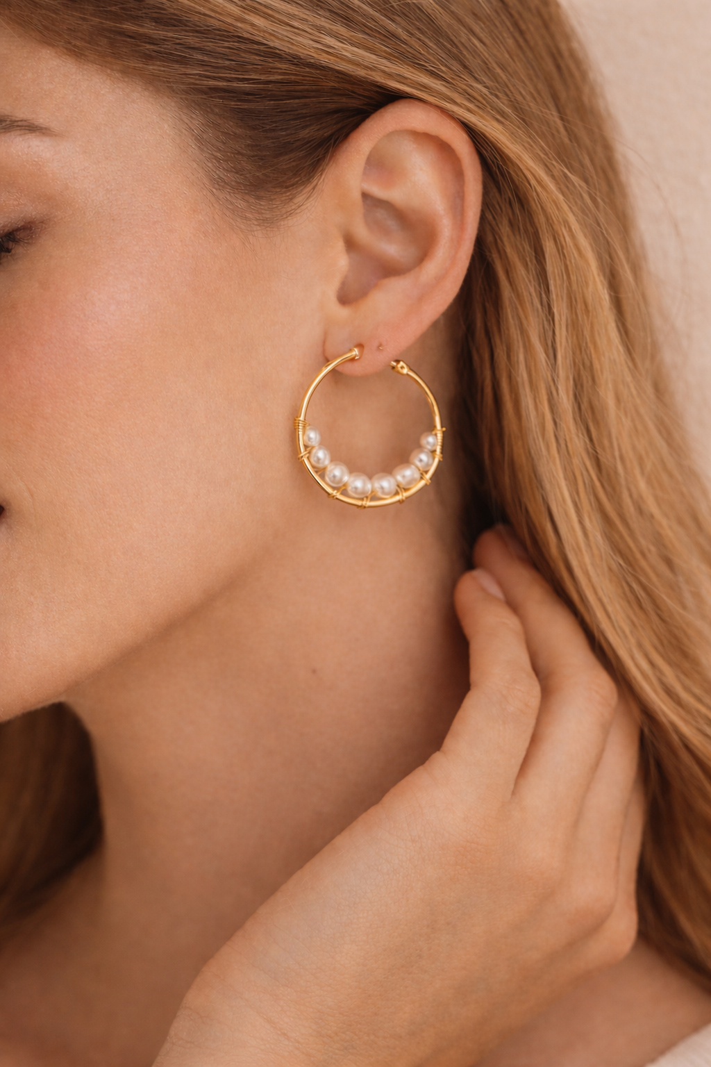 Portofino Pearl Hoops