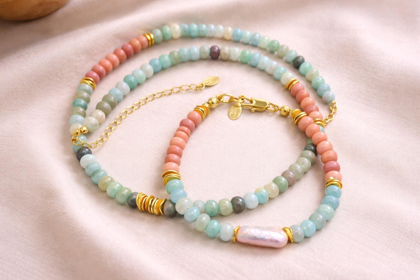 Coastal Gemstone & Pearl Necklace