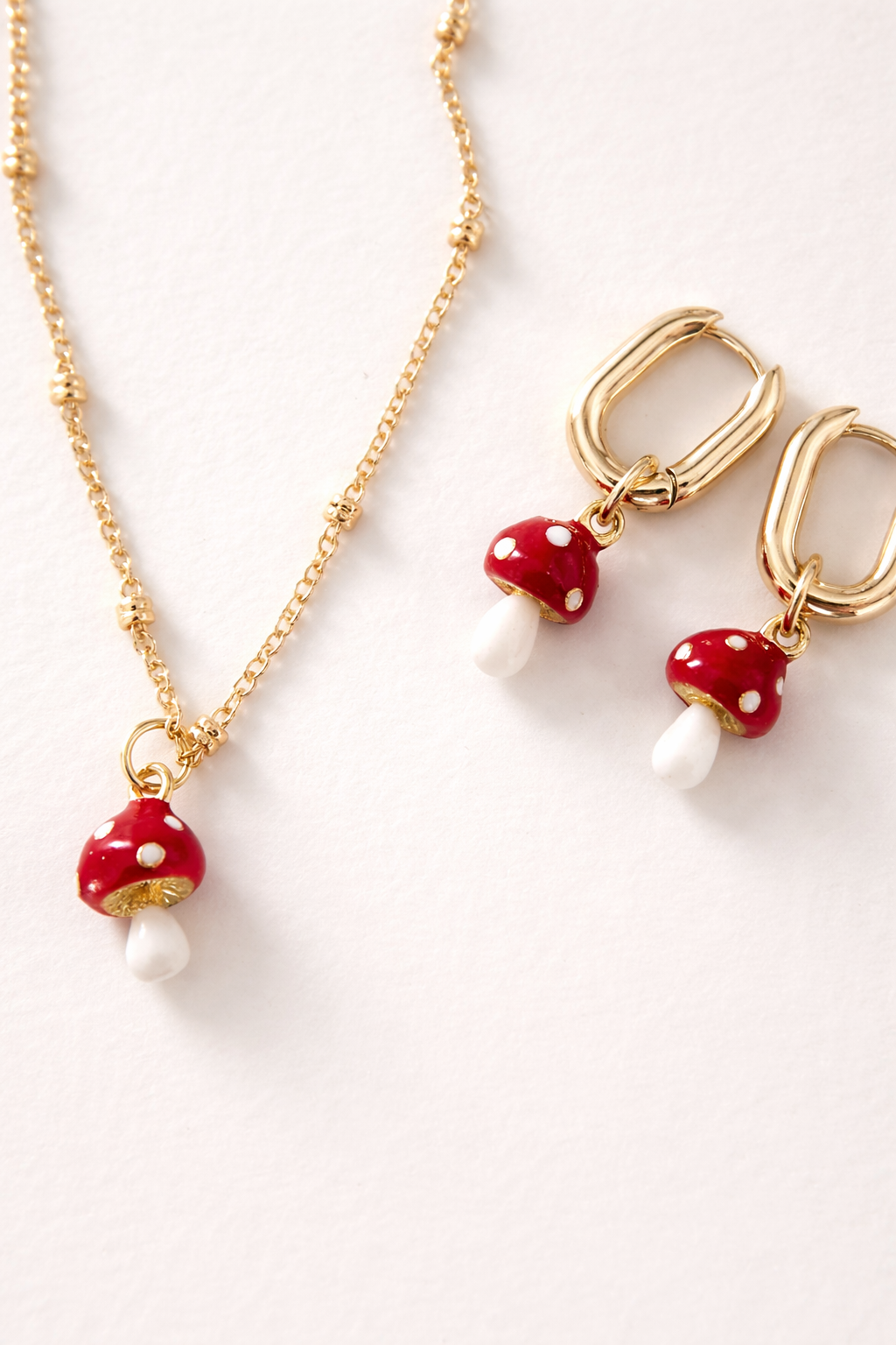 Mini Mushroom Charm Necklace