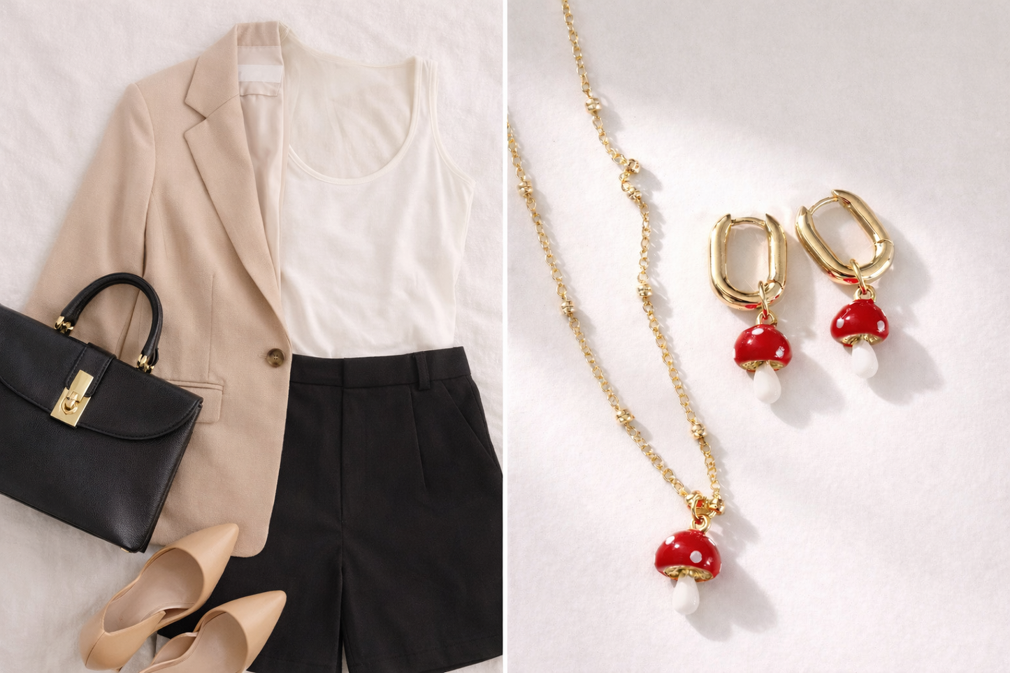 Mini Mushroom Charm Necklace