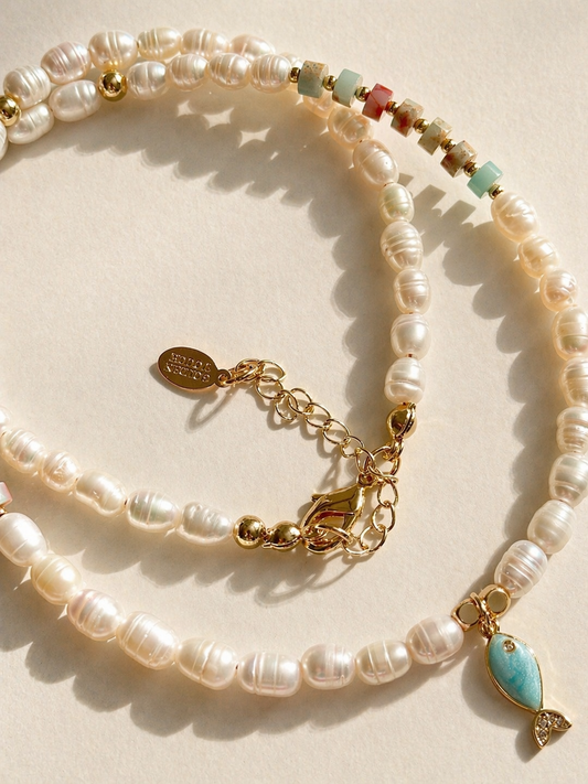 Sea Whisper Fresh Water Pearls Necklace