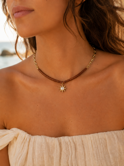 Golden Hour Sun Necklace