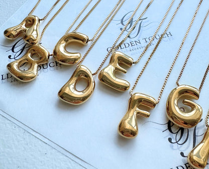 Bubble Initial Necklace