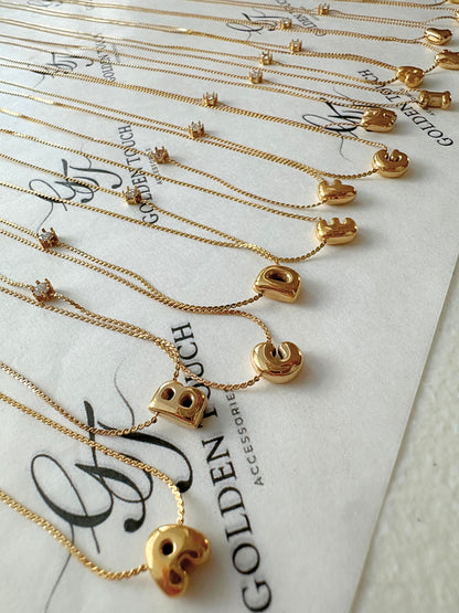 Mini Bubble Letter Necklace