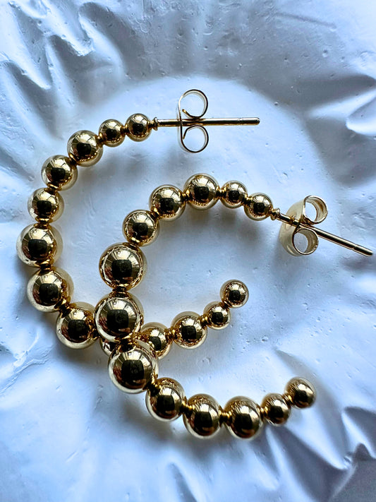Jennifer Mini Beaded Hoops