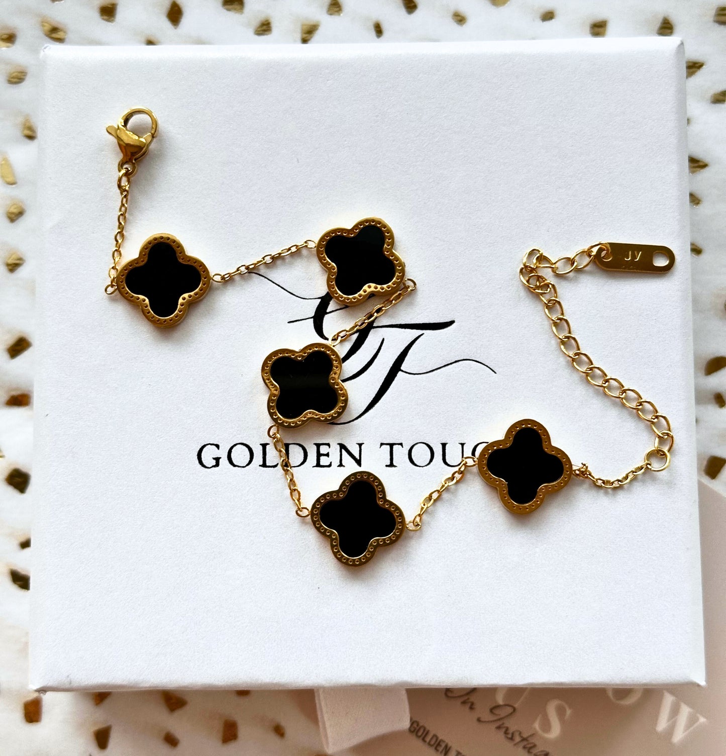 Black Clover Chain Bracelet